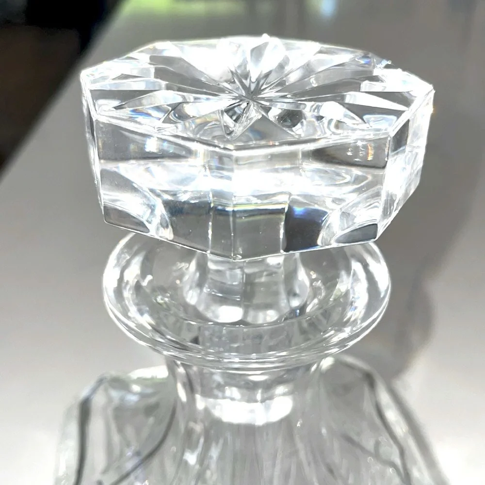 Gorham Crystal Whiskey Decanter & Old Fashioned Glasses Nocturne Collection, set